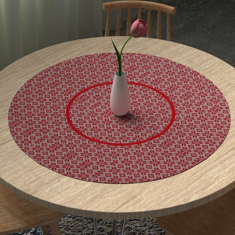 رومیزی گرد طرح کریسمس