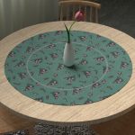 رومیزی گرد طرح کریسمس